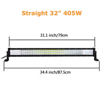Curved/Straight 22 32 42 52inch 675W 540W Led Light Bar Driving Lights 7D 3-Rows Offroad Truck SUV ATV Tractor Car Boat
