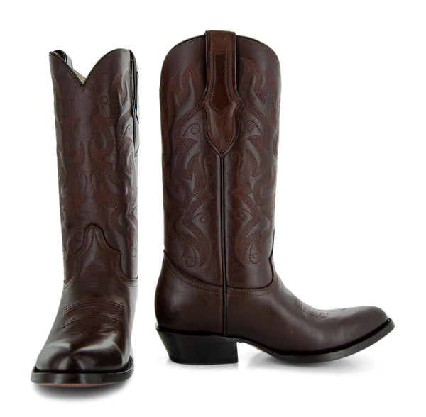 Soto Boots Cowboy Dress Boots | Mens Classic Round-Toe Boots (H7001-Brown)