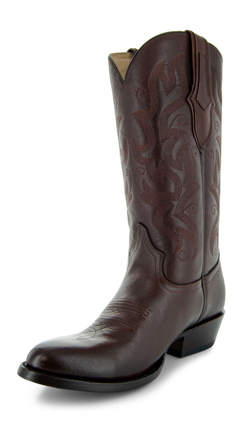 Soto Boots Cowboy Dress Boots | Mens Classic Round-Toe Boots (H7001-Brown)