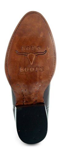 Soto Boots Cowboy Dress Boots | Mens Classic Round-Toe Boots (H7001-Brown)