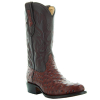Soto Boots Soto Boots Men's Cognac Ostrich Print Cowboy Boots (H7002)