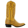 Soto Boots Men's Mantequilla Ostrich Print Cowboy Boots (H7002)