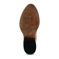 Soto Boots Men's Mantequilla Ostrich Print Cowboy Boots (H7002)