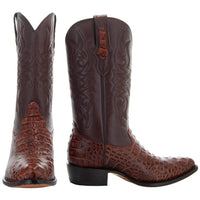 Soto Boots Soto Boots Men's Gator Tail Print Cowboy Boots Cognac (H7006)