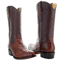 Soto Boots Soto Boots Men's Gator Tail Print Cowboy Boots Cognac (H7006)