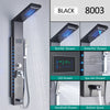 LED Shower Panel Tower System Rain Waterfall Shower Column Hydroelectricity LCD Display With Massage Body Spa Bath Shower Faucet
