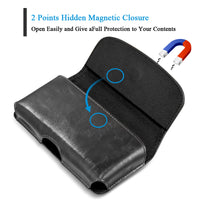 Universal Leather Horizontal 6.7'' inch Pouch Case Belt Clip Holster For iPhone Samsung Xiaomi Redmi Huawei Nokia LG Cell Phones