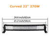 Curved/Straight 22 32 42 52inch 675W 540W Led Light Bar Driving Lights 7D 3-Rows Offroad Truck SUV ATV Tractor Car Boat