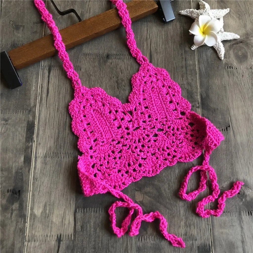 2021 New Summer Fashion Kids Girl Swimsuit Crochet Straps Bikini Swimwear Outfit Top Clothing Girls Swimwear Baby Solid Romper