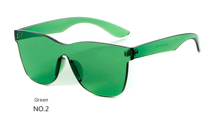 SORVINO Candy Colors Rimless Square Sunglasses for Women Men Festival Summer Goggles Designer 90s Crystal Sun Glasses Shades