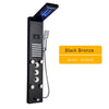 Brushed Nickel Bathroom Shower Column Wall Mounted Black LED Shower Panel Faucets Rainfall Digital Screen 6 Modes Mixer Tap