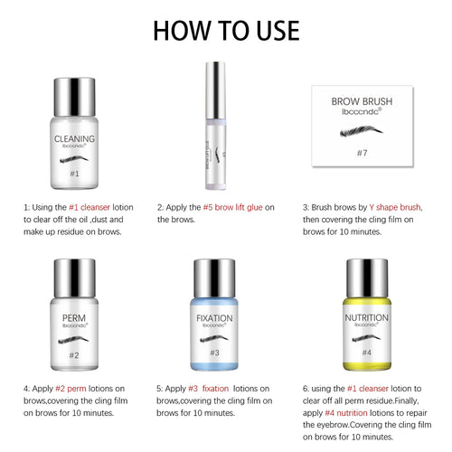 Brow Lamination Kit Semi-permanent Brow Lift Extension Kit Brow Lash Lift Brow Lamination Eyelash Lifting Perming Lashes Makeup
