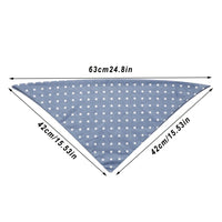 Pet Bandanas Plaid Dots Style Cotton Washable Dog Bandanas Scarf Bowties Collar Pet Square Bib For Puppies Kittens