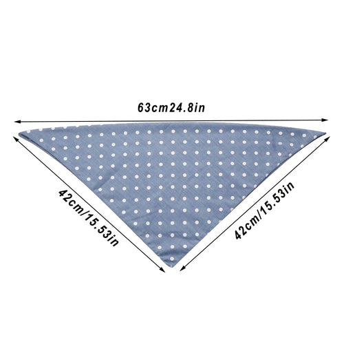 Pet Bandanas Plaid Dots Style Cotton Washable Dog Bandanas Scarf Bowties Collar Pet Square Bib For Puppies Kittens
