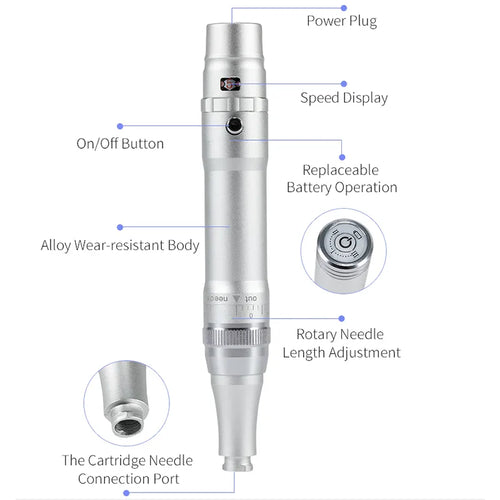 Wireless PMU Machine - Professional Permanent Makeup Kit for Eyebrows, Eyeliner, Lips