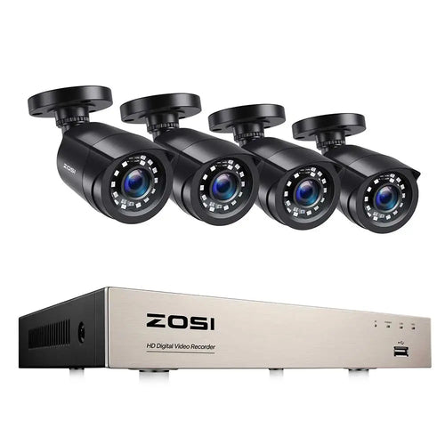 ZOSI 3K Lite Security Camera System AI Human Vehicle Detection 8CH HD TVI Video DVR Recorder 2MP 1080P CCTV Surveillance Camera