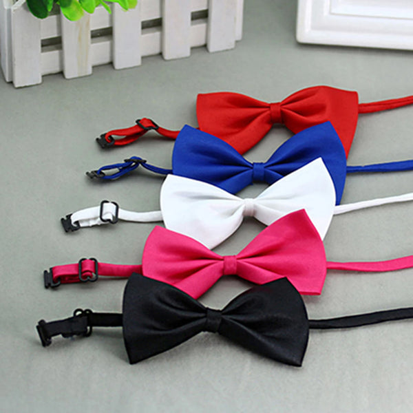 Cute 1 piece Cute Solid Color Adjustable Pet Bow Tie Pet Dog Collar Bowknot Bow Ties Gentleman Dog Bow Tie Pet Supply
