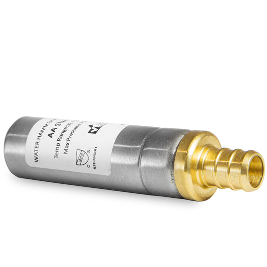 1/2" PEX Crimp Connection F1807, Straight Water Hammer Arrestor, Stainless Steel