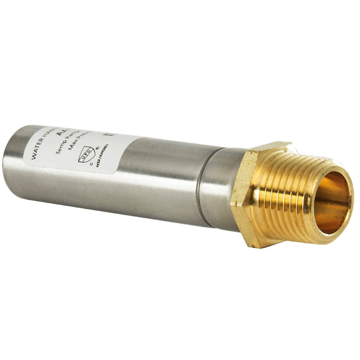 10 Pcs 1/2" MIP Thread, Straight Water Hammer Arrestor, Stainless Steel