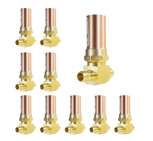 10 Pcs PEX Crimp Connection Tee Water Copper Hammer Arrestor