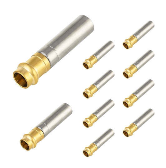 10 Pcs 1/2" Copper Press Connection, Straight Water Hammer Arrestor, Stainless Steel(MH 361)