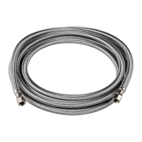8 ft Ice Maker Hose, with 1/4" Comp by 1/4" Comp Connection, Stainless Steel Braided Hose Plumbingsell