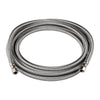 12ft Ice Maker Hose, with 1/4" Comp by 1/4" Comp Connection, Stainless Steel Braided Hose