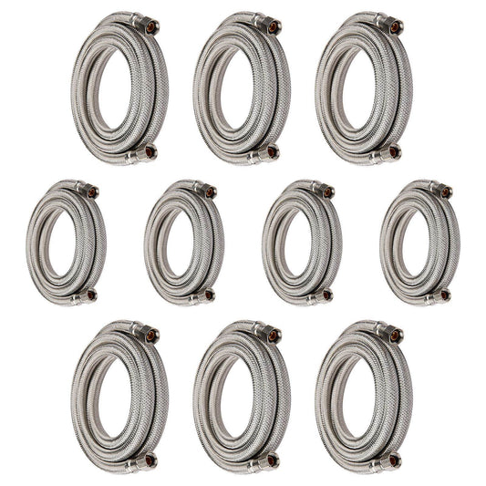 10 Pcs 6ft Dishwasher Installation Kit, Stainless Steel Dishwasher Supply Line, with Compression Connection