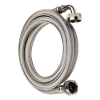4ft Washing Machine Hose, With 90 Degree Elbow, Stainless Steel Plumbingsell