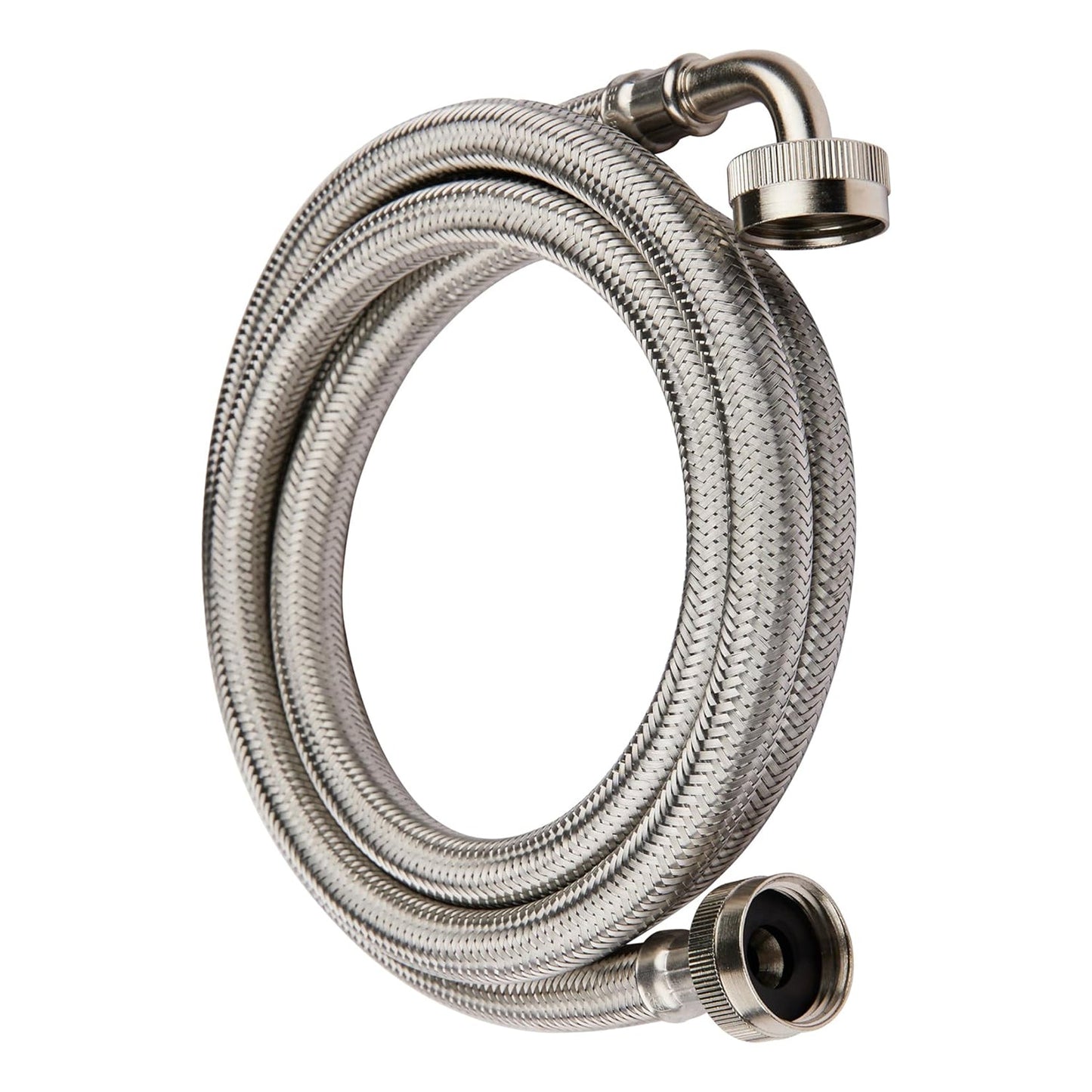 10 Pcs 4ft Washing Machine Hose, With 90 Degree Elbow, Stainless Steel