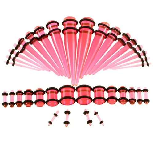 36pcs/lot Acrylic Ear Gauge Taper and Plug Stretching Kits Mixed Color Ear Flesh Tunnel Expansion Body Piercing Jewelry 14G-00G