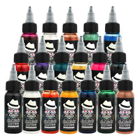 OPHIR Airbrush Tattoo Inks with Color Wheel 30ML/Bottle 12/18 Colors Body Art Paint for Airbrush Temporary Tattoo TA053