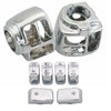 Motorcycle Handlebar Control Switch Housings Chrome Switch Caps Kit Parts For Harley VRSC Sportster XL XR Dyna Softail Road King