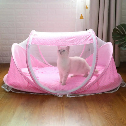 Portable Folding Pet Tent Cat House Cage For Cats Pet Dog Tent Playpen Puppy Kennel Fence Outdoor Small Dogs House Pet Supplies
