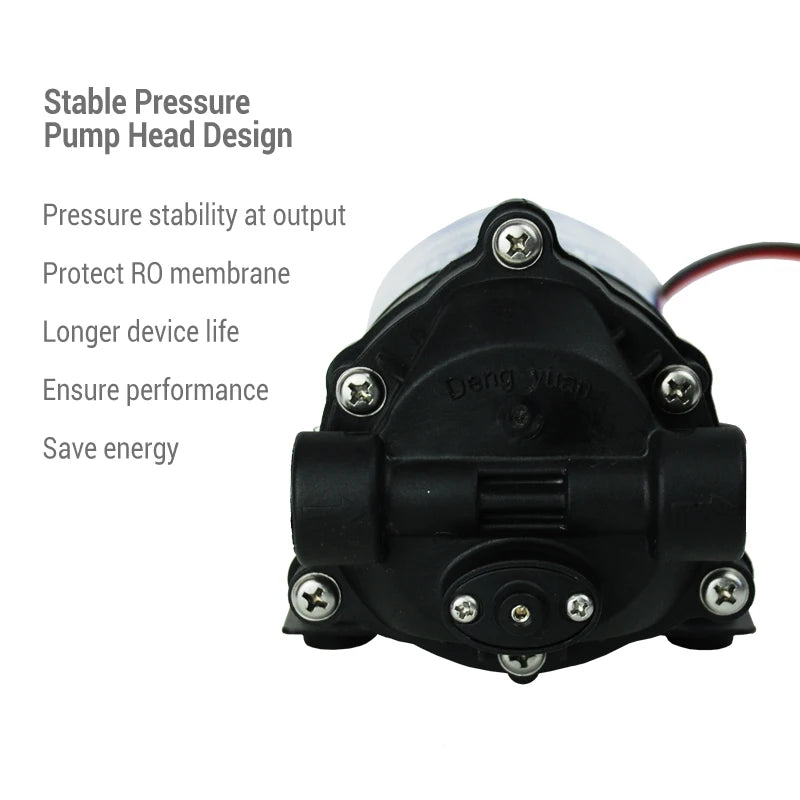 Coronwater RO Water Booster Pump, Reverse Osmosis Water System Pressure, 24V, 50gpd, 2500NH