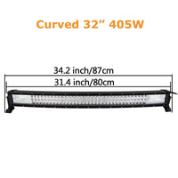 Curved/Straight 22 32 42 52inch 675W 540W Led Light Bar Driving Lights 7D 3-Rows Offroad Truck SUV ATV Tractor Car Boat