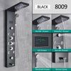 LED Shower Panel Tower System Rain Waterfall Shower Column Hydroelectricity LCD Display With Massage Body Spa Bath Shower Faucet