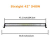 Curved/Straight 22 32 42 52inch 675W 540W Led Light Bar Driving Lights 7D 3-Rows Offroad Truck SUV ATV Tractor Car Boat