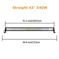 Curved/Straight 22 32 42 52inch 675W 540W Led Light Bar Driving Lights 7D 3-Rows Offroad Truck SUV ATV Tractor Car Boat