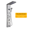 Brushed Nickel Bathroom Shower Column Wall Mounted Black LED Shower Panel Faucets Rainfall Digital Screen 6 Modes Mixer Tap