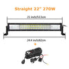 Curved/Straight 22 32 42 52inch 675W 540W Led Light Bar Driving Lights 7D 3-Rows Offroad Truck SUV ATV Tractor Car Boat