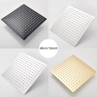 Shower Head 16 Inch Luxury Ultrathin Rainfall Shower Head Stainless Steel Chrome Nickel Bathroom Faucet Accessory