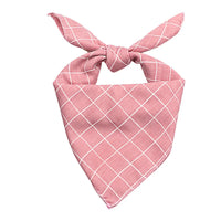 Pet Bandanas Plaid Dots Style Cotton Washable Dog Bandanas Scarf Bowties Collar Pet Square Bib For Puppies Kittens