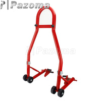 Red Steel Motorcycle Stand Paddock Lift Front Wheel Support Frame For Honda Suzuki Yamaha Kawasaki BMW Dual Sport Street Bikes