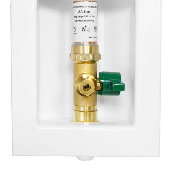 1/2" CPVC PPE Intet, Ice Maker Outlet Box, with Copper Arrestor Plumbingsell