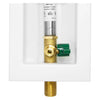 1/2" Sweat Inlet, Ice Maker Outlet Box, with Stainless Steel Hammer Arrestor Plumbingsell
