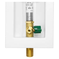 1/2" Sweat Inlet, Ice Maker Outlet Box, with Stainless Steel Hammer Arrestor Plumbingsell