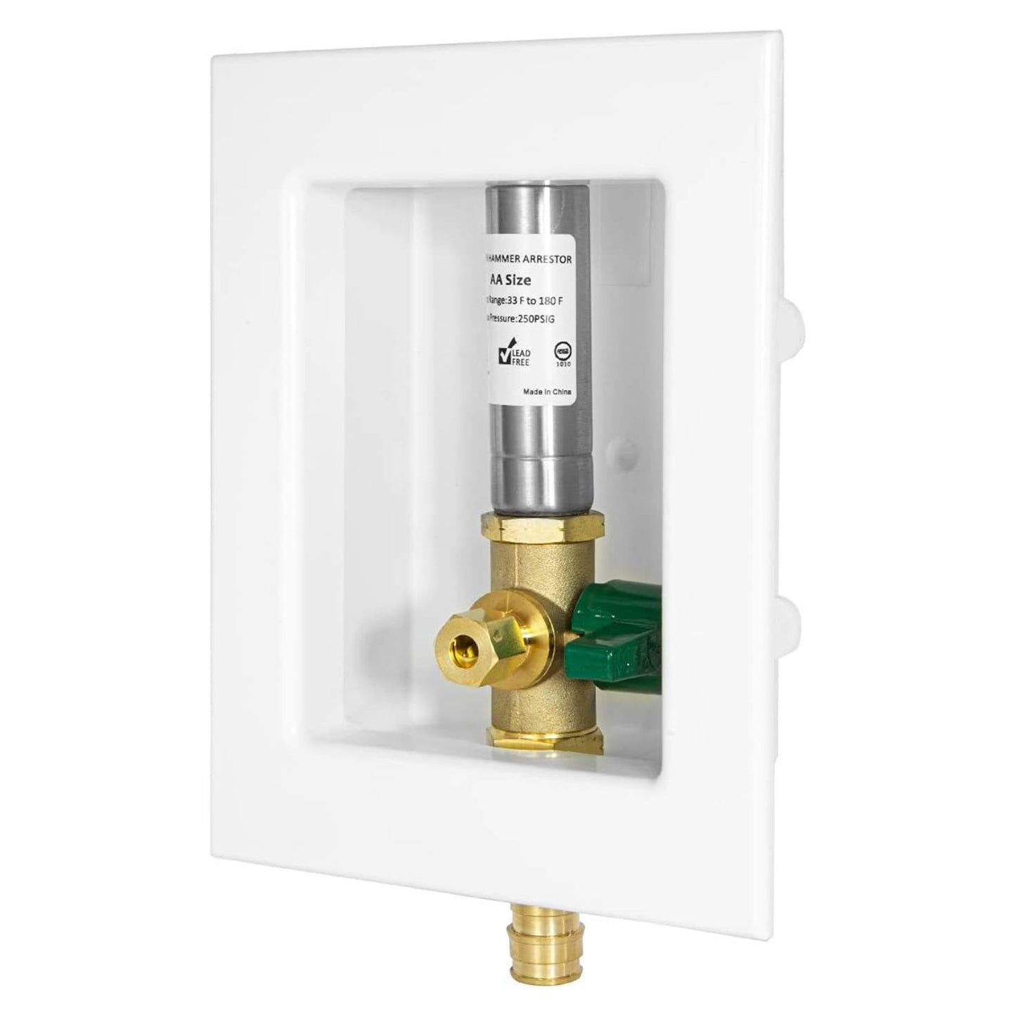 10 Pcs 1/2" PEX Expansion (F1960) Inlet, Ice Maker Outlet Box, with Stainless Steel Arrestor