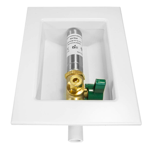 1/2" CPVC PPE Intet, Ice Maker Outlet Box, with Stainless Steel Arrestor Plumbingsell