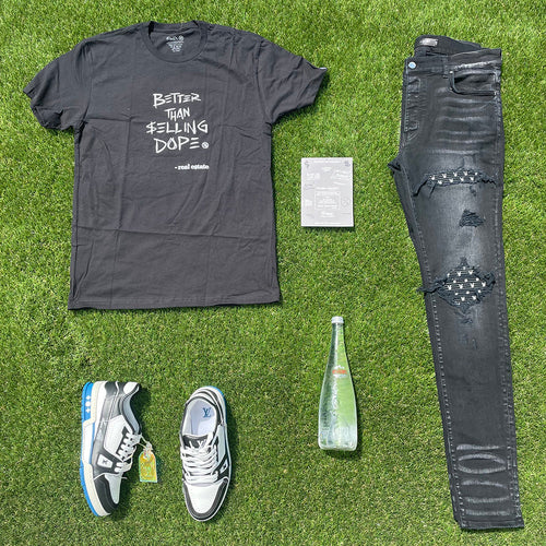 Better Than Selling Dope - Real Estate (Black Tee) Fly Supply Co